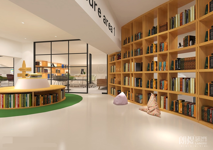 閱讀、休閑區(qū)-UE少兒英語培訓(xùn)機(jī)裝修設(shè)計(jì)效果圖