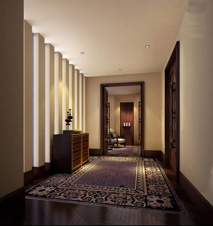 spa水療會所走廊設計效果圖