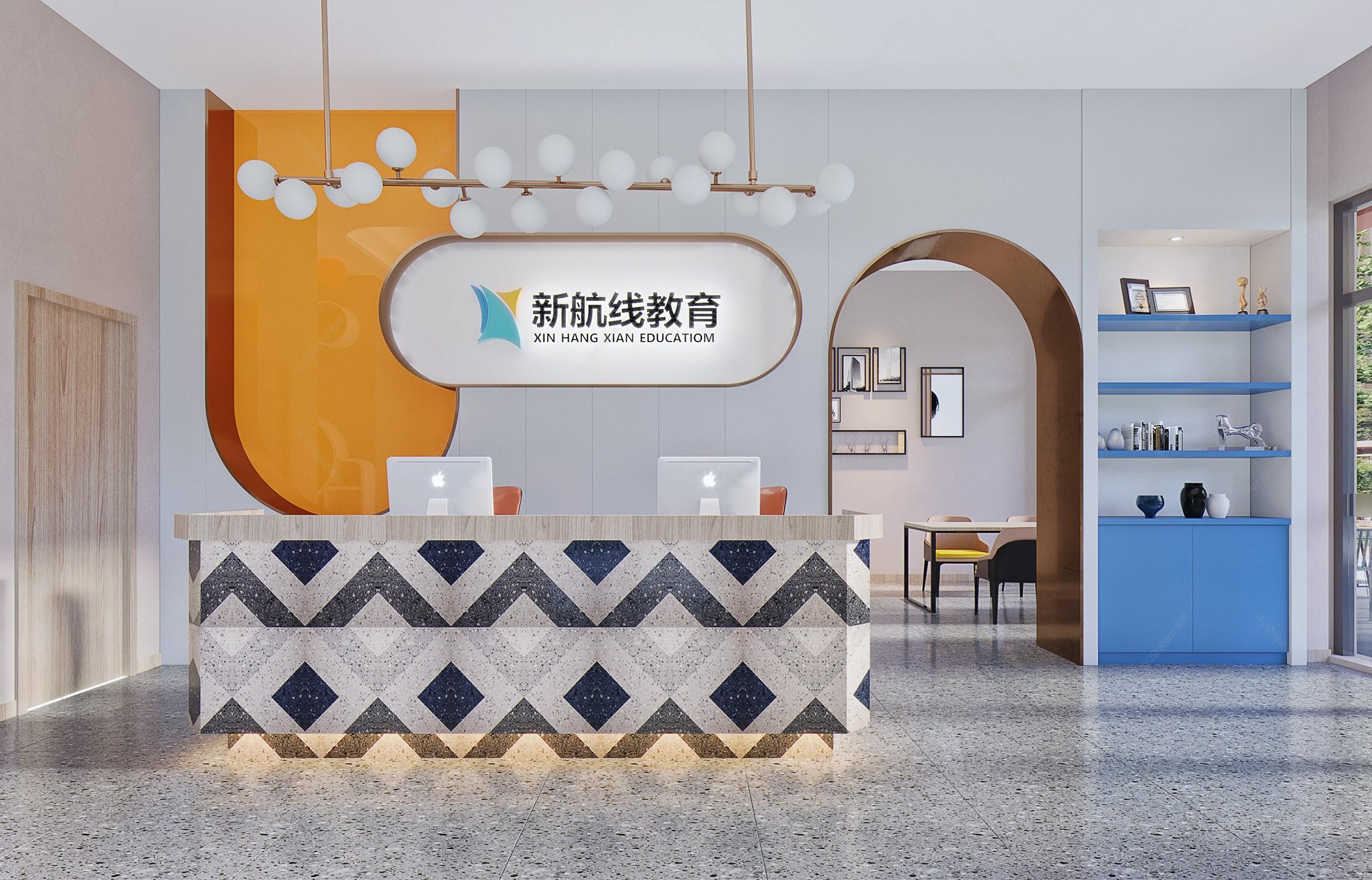 時(shí)尚教育培訓(xùn)裝修設(shè)計(jì)效果圖他