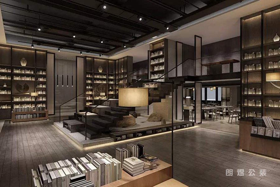 港式風(fēng)書(shū)吧設(shè)計(jì)效果圖