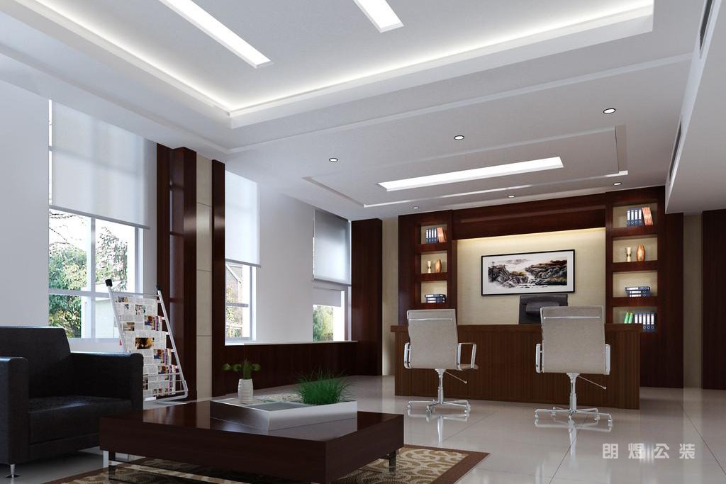 現(xiàn)代領導辦公室裝修吊頂效果圖