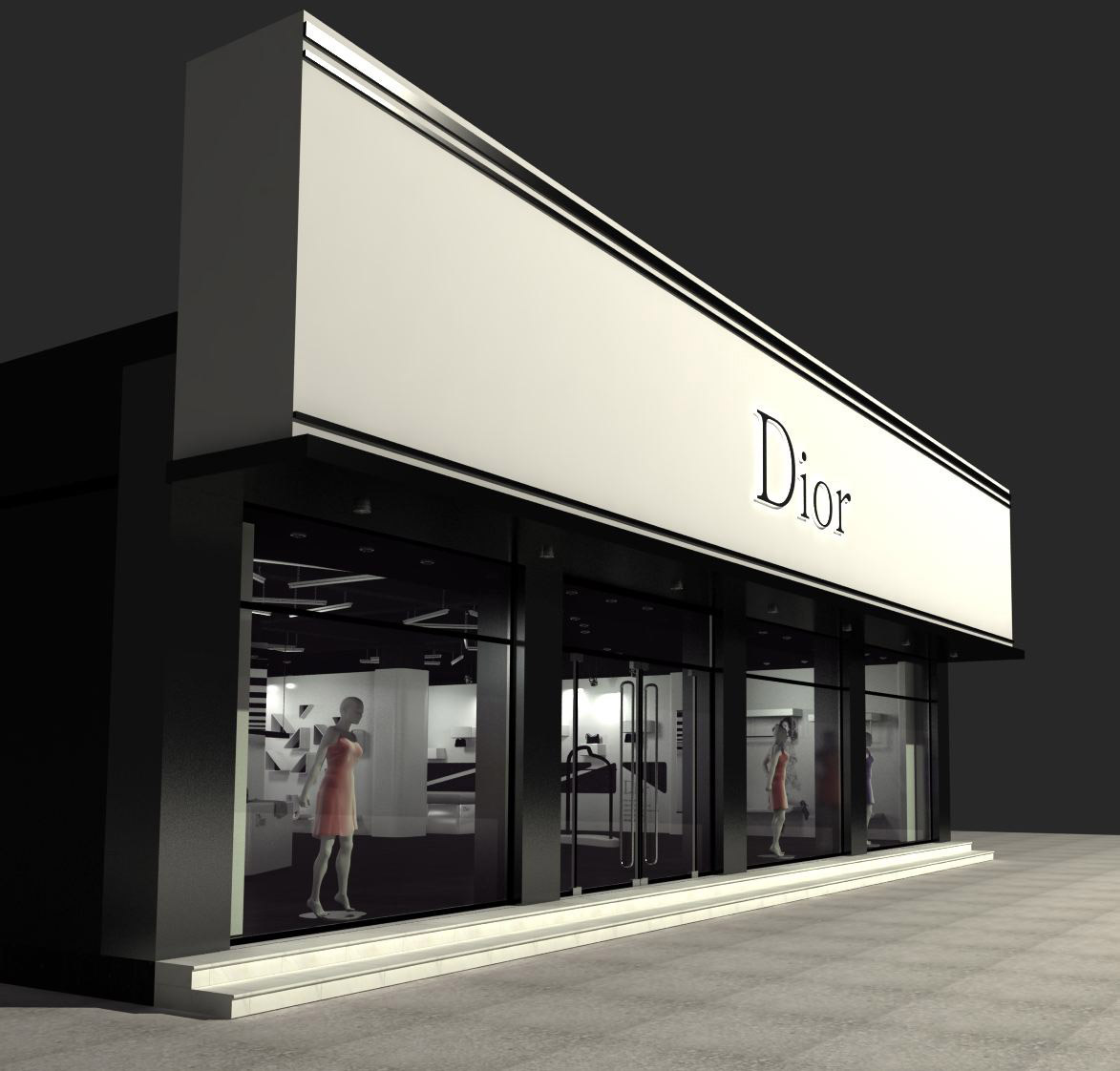 Dior服裝店門頭設(shè)計(jì)