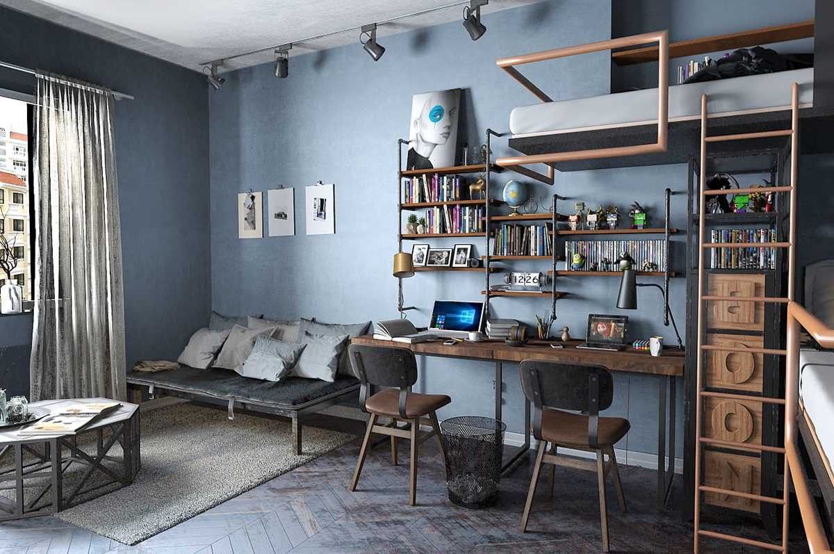 工廠宿舍房間裝修效果圖