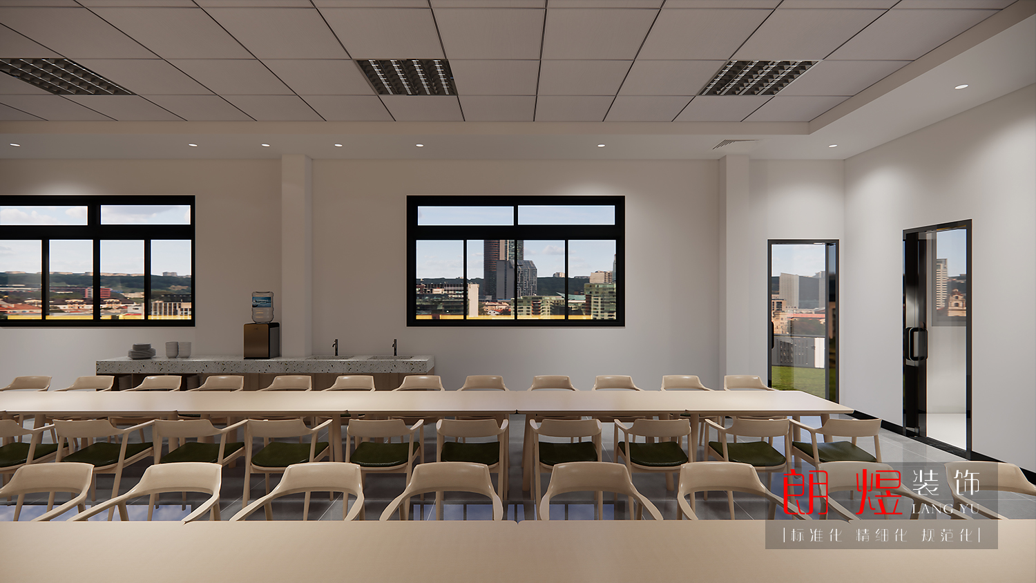 園區(qū)工廠員工食堂裝修改造設計效果圖