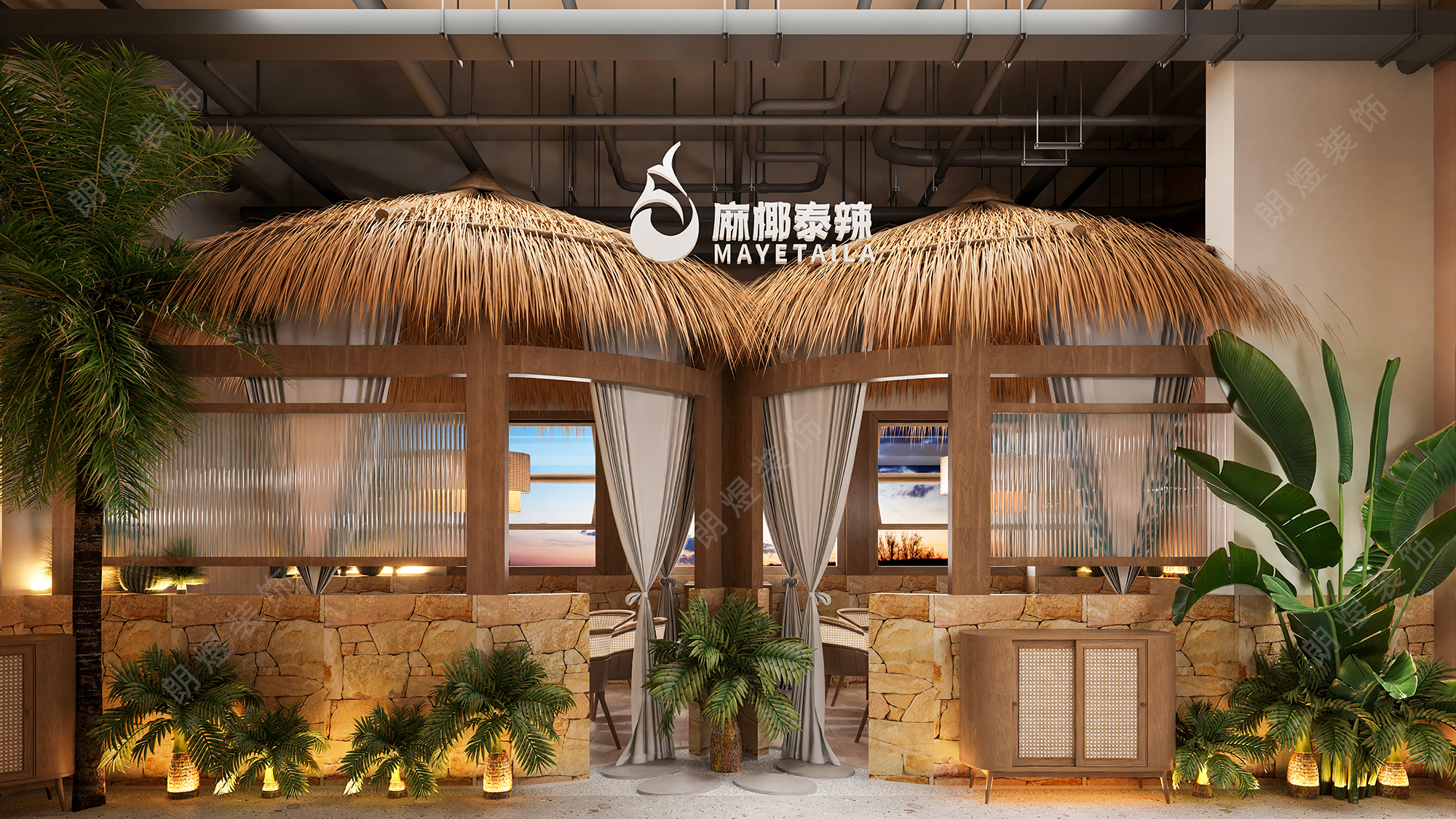 成都麻椰泰辣火鍋店設(shè)計裝修效果圖