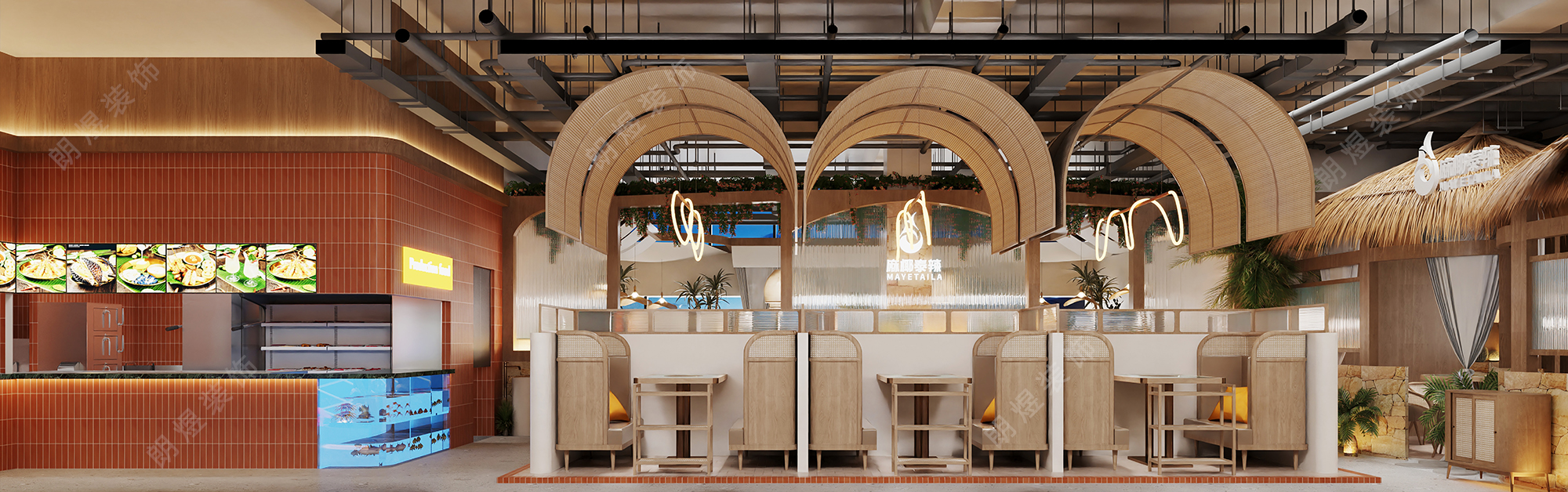 成都麻椰泰辣火鍋店設(shè)計裝修效果圖