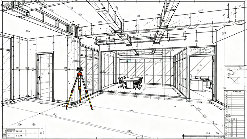 通過量房對辦公室裝修進行結構識別